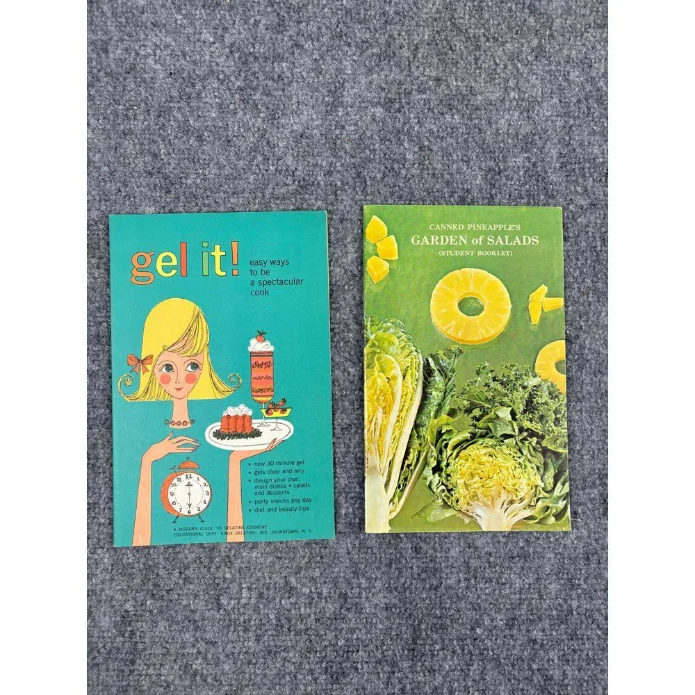 Vintage Cookbooks Lot of 8 Retro Recipes Comfort Foods Casserole Lunchbox Salads